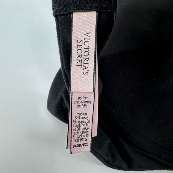 Victoria Secret Body by Victoria Perfect Shape Black Padded Underwire Bra 34DD - Picture 8 of 10